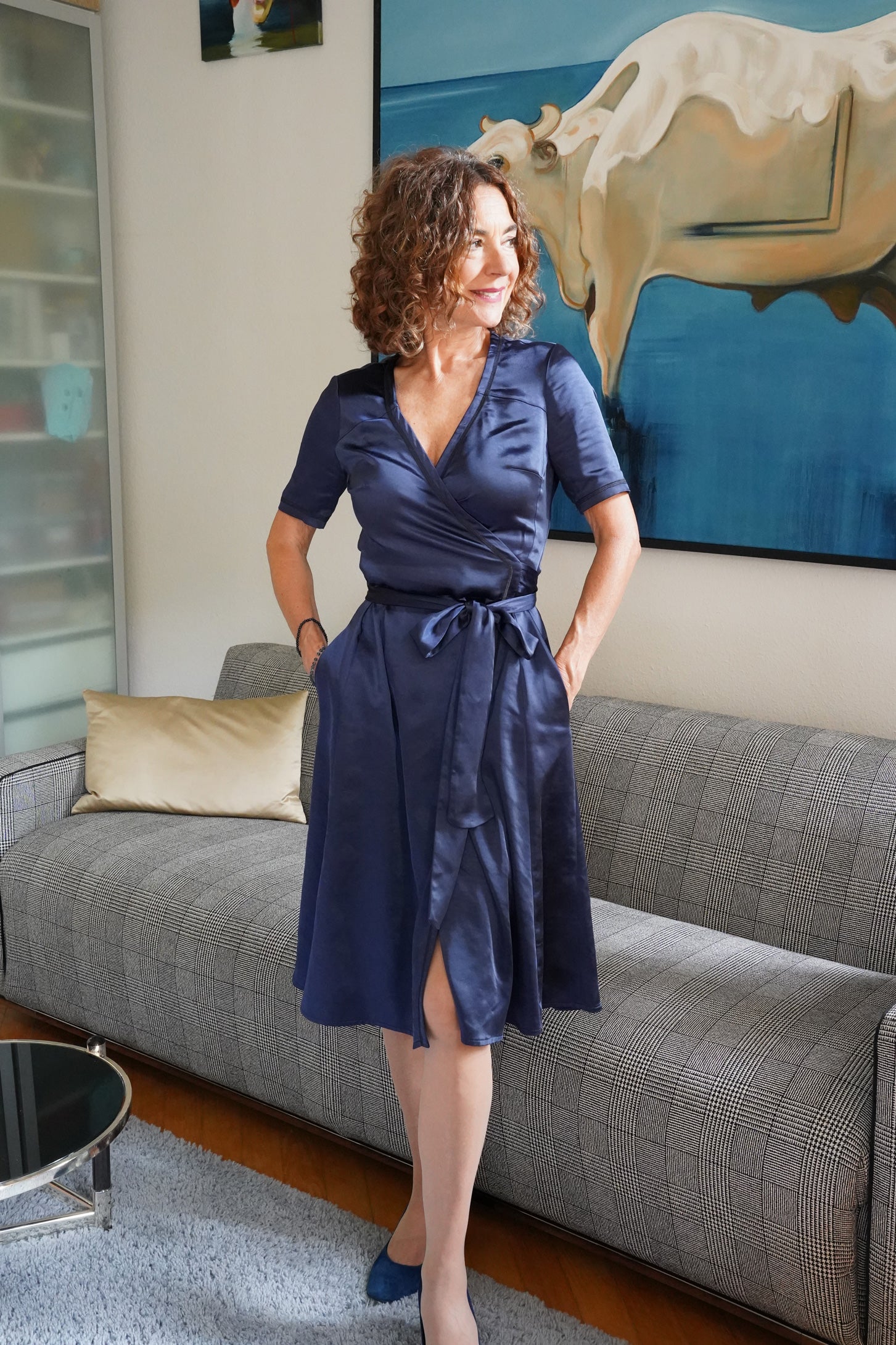Wickelkleid Marine