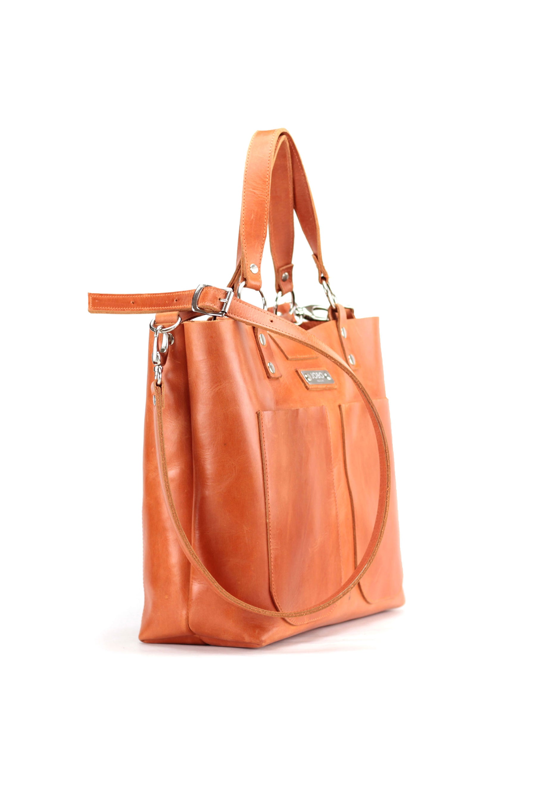 Shopper aus Rindsleder Orange