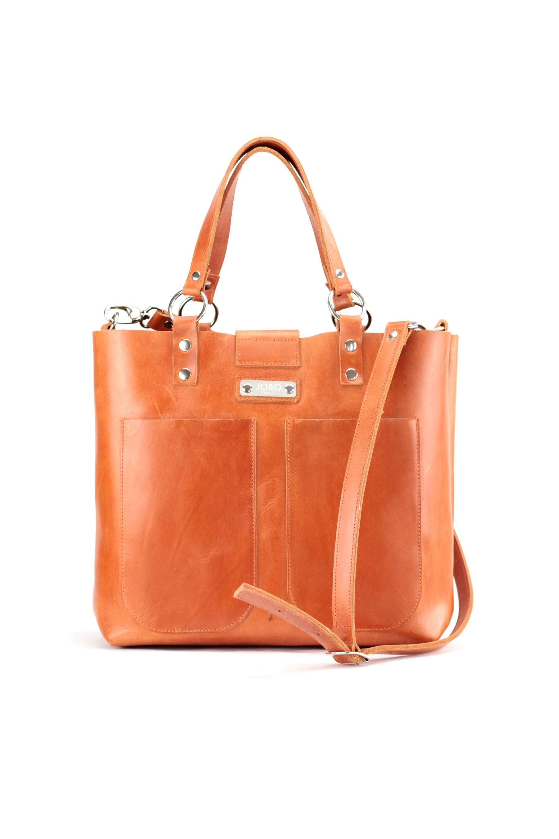 Shopper aus Rindsleder Orange