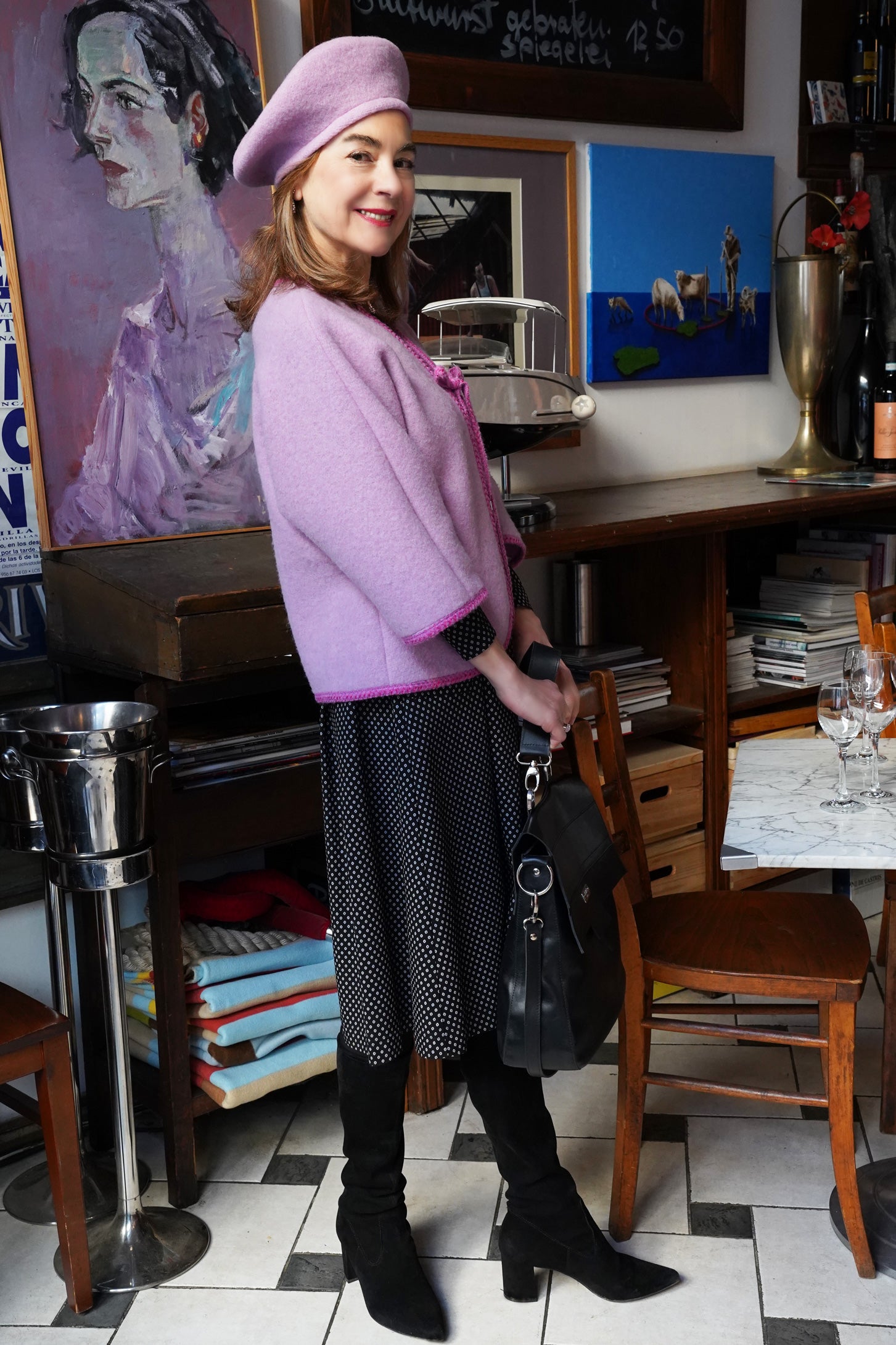 Schurwolljäckchen in Rosé