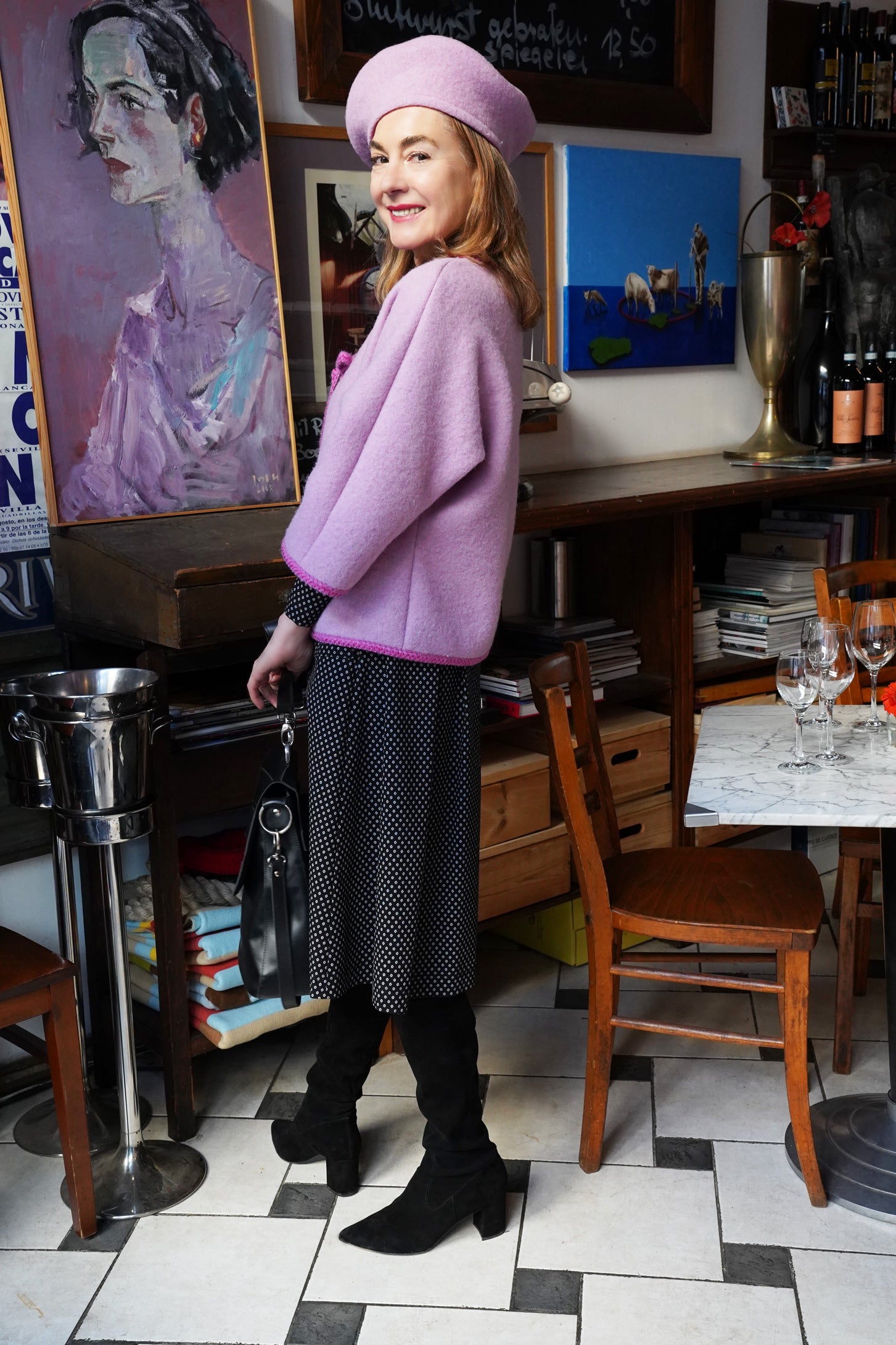 Schurwolljäckchen in Rosé