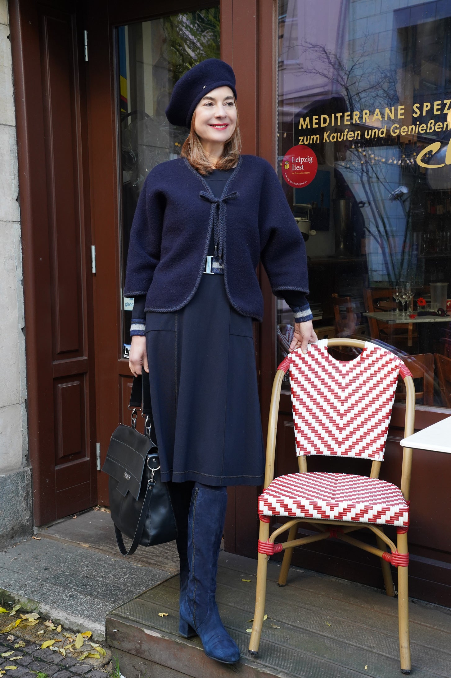 Schurwolljäckchen in Dunkelblau